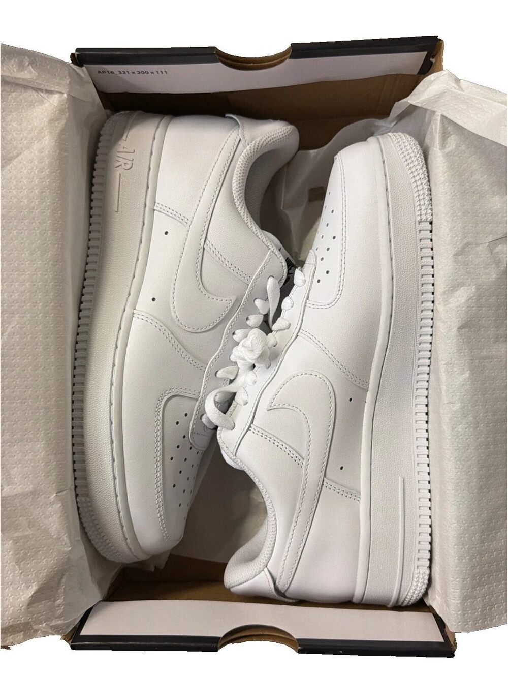 Nike Air Force 1 07 FlyEase White Mens 8 Womens 9.5 FD1146-100 Sneakers New